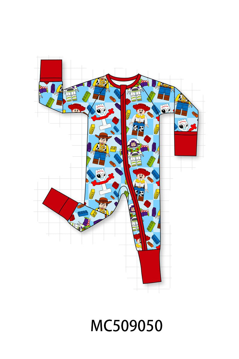 PO65 Blue character print bamboo collection