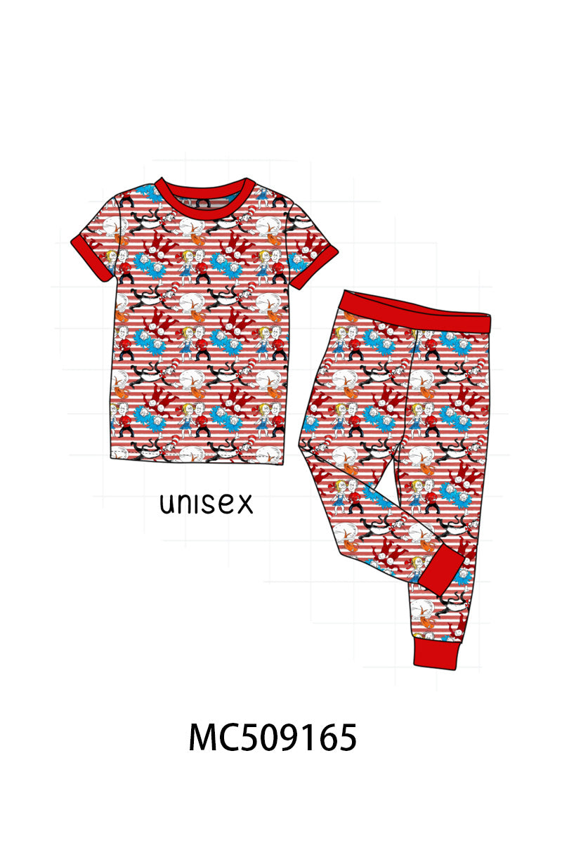 PO65 Red stripe Dr. Seuss bamboo collection