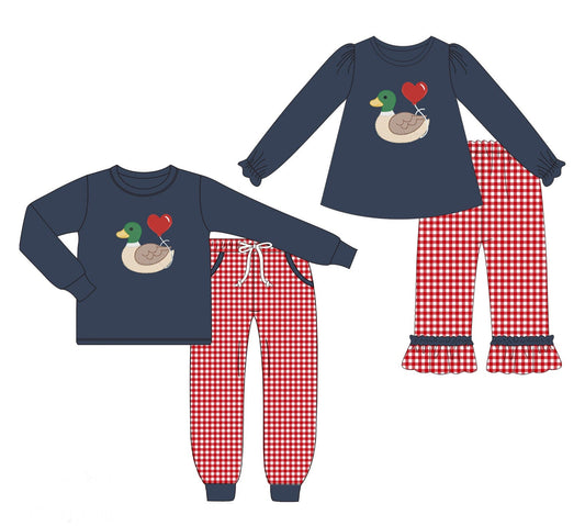 Duck and Balloon Heart Embroidered Sets - ETA early January
