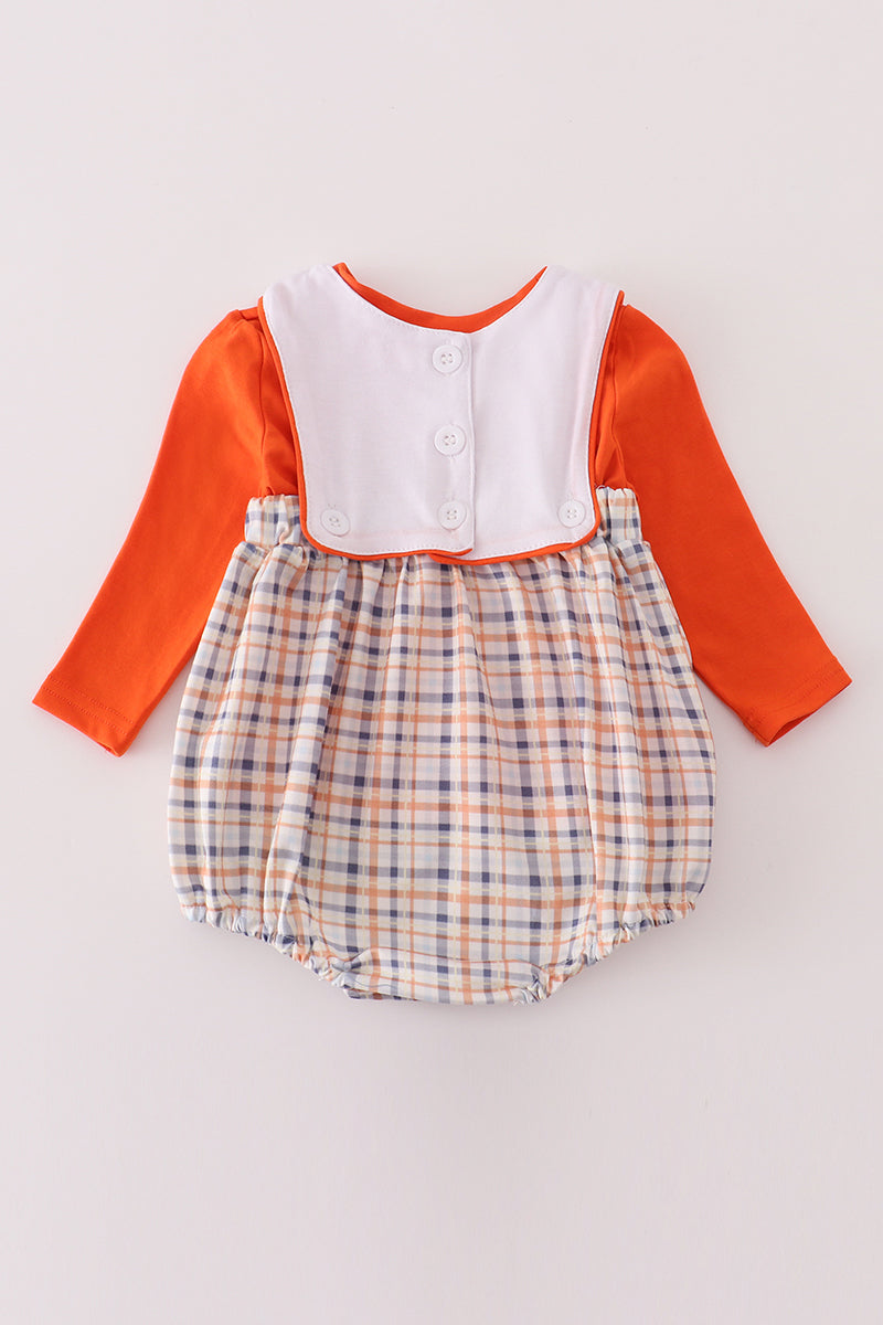 Orange turkey embroidery bubble set