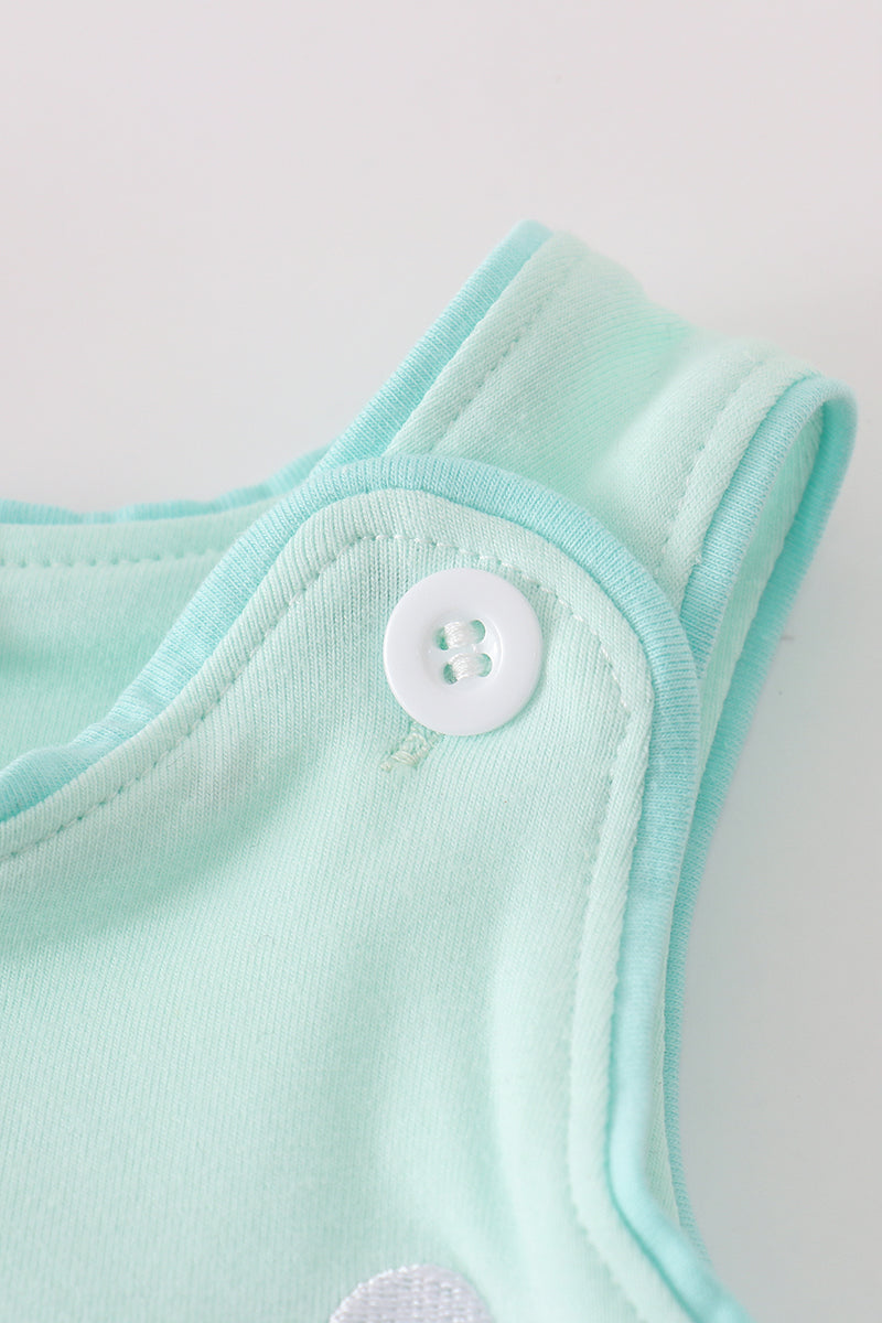 Green ghost embroidery bubble