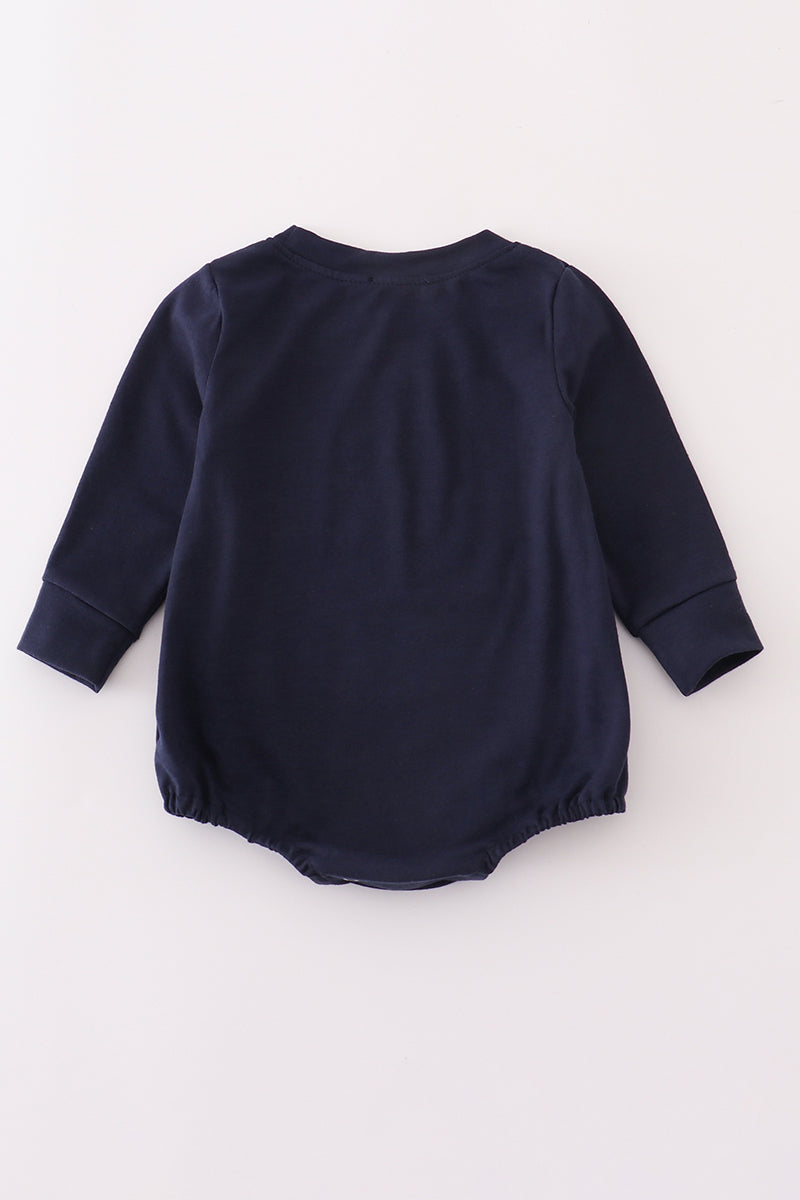 Navy duck embroidery bubble