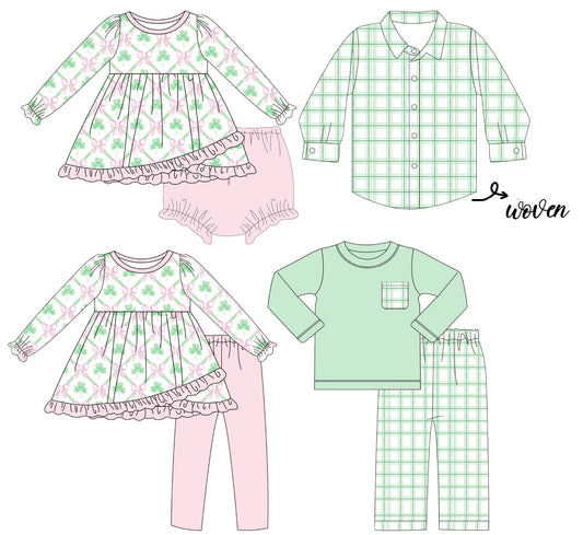 Shamrocks and Green Plaid Collection - ETA late December