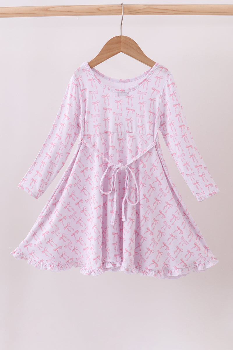 Premium tiny bow delight bamboo dress