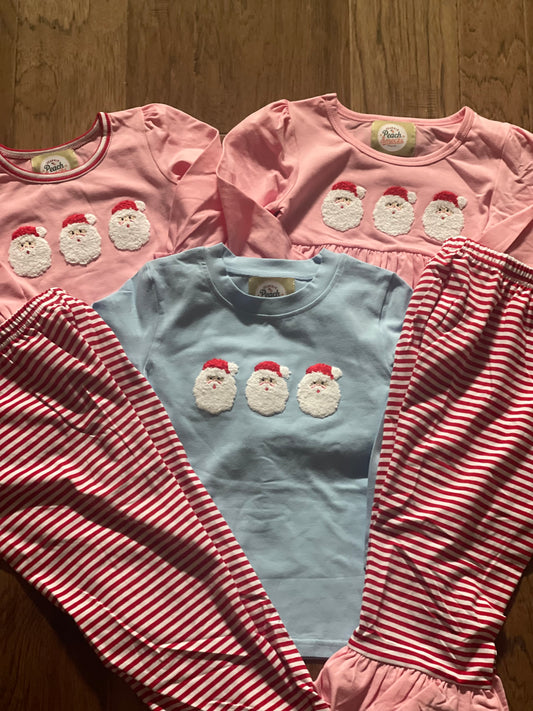 French Knot Santa Trios