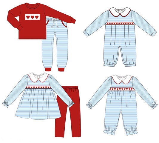 Heart Ribbon Embroidered Collection - ETA early January