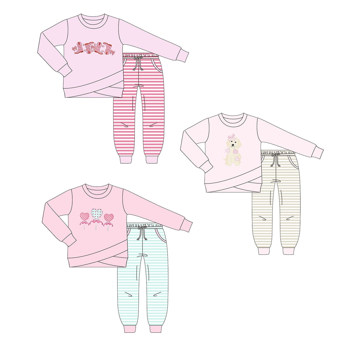 Pink Joggers Embroidered Collection - ETA early January