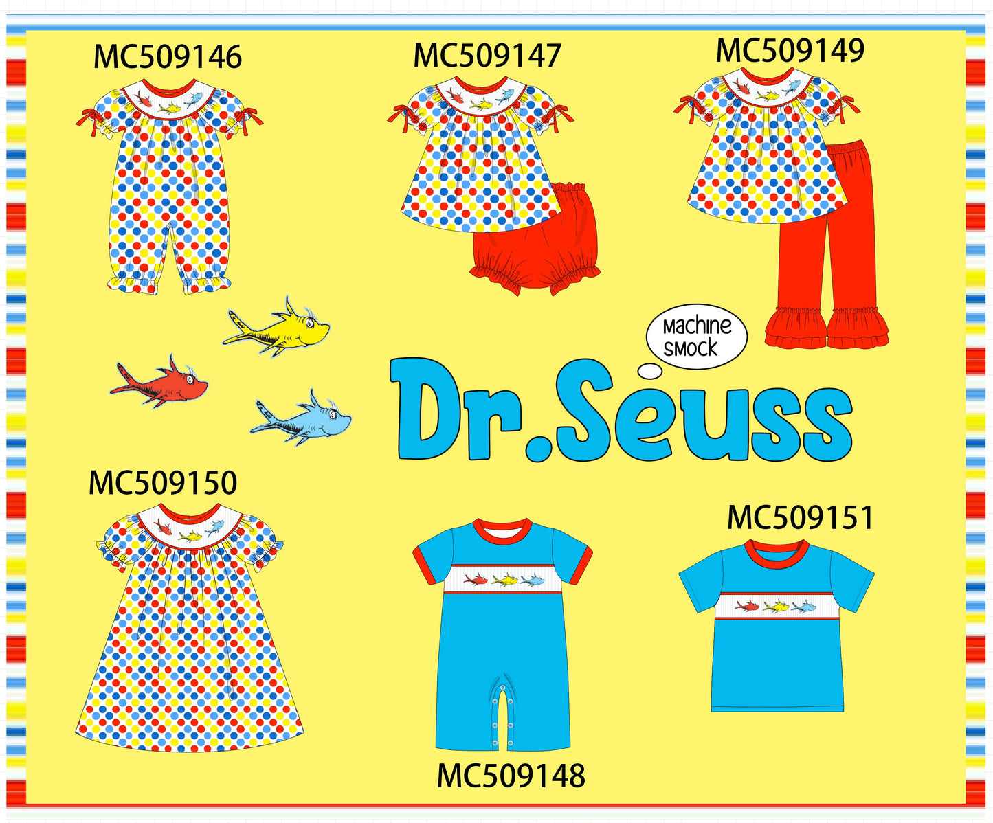 PO65 Dr. Seuss smocked collection