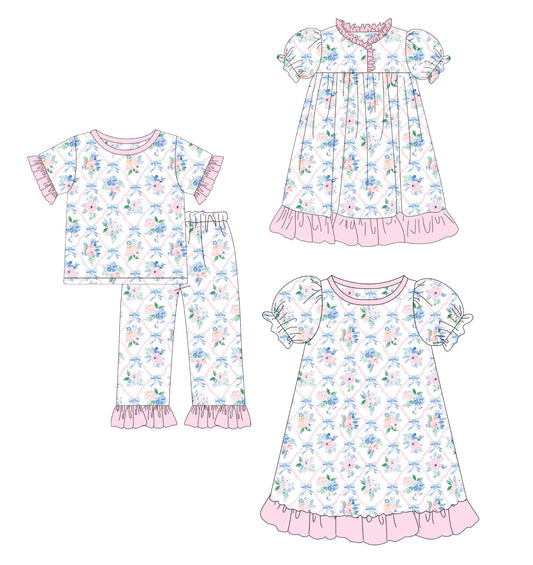 Flowers and Bows Pajamas - ETA mid January