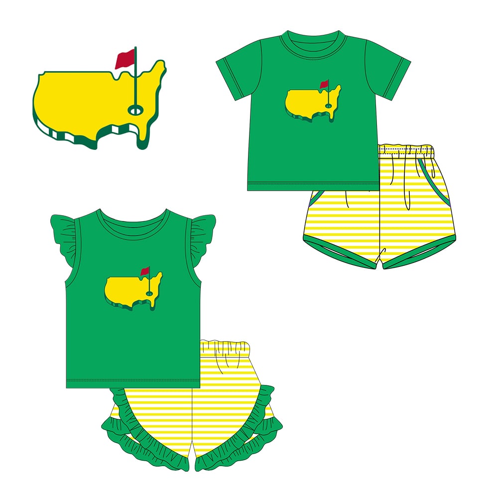 Masters Map Appliqué Short Sets - ETA mid January