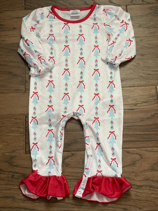 Christmas Bow Romper