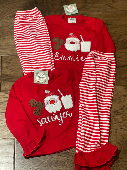 Name Cookie + Milk Pajamas