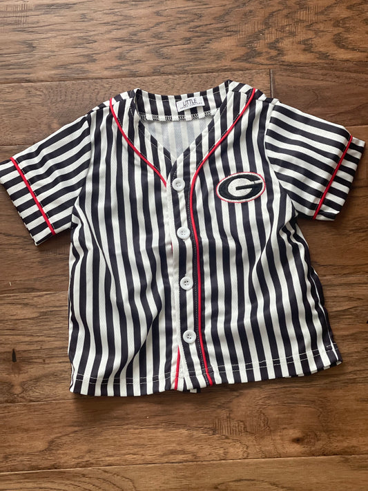 Georgia Black Stripe “G” Button Down