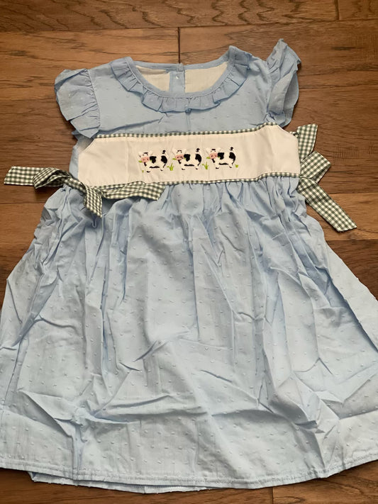 Girls Cow Dress