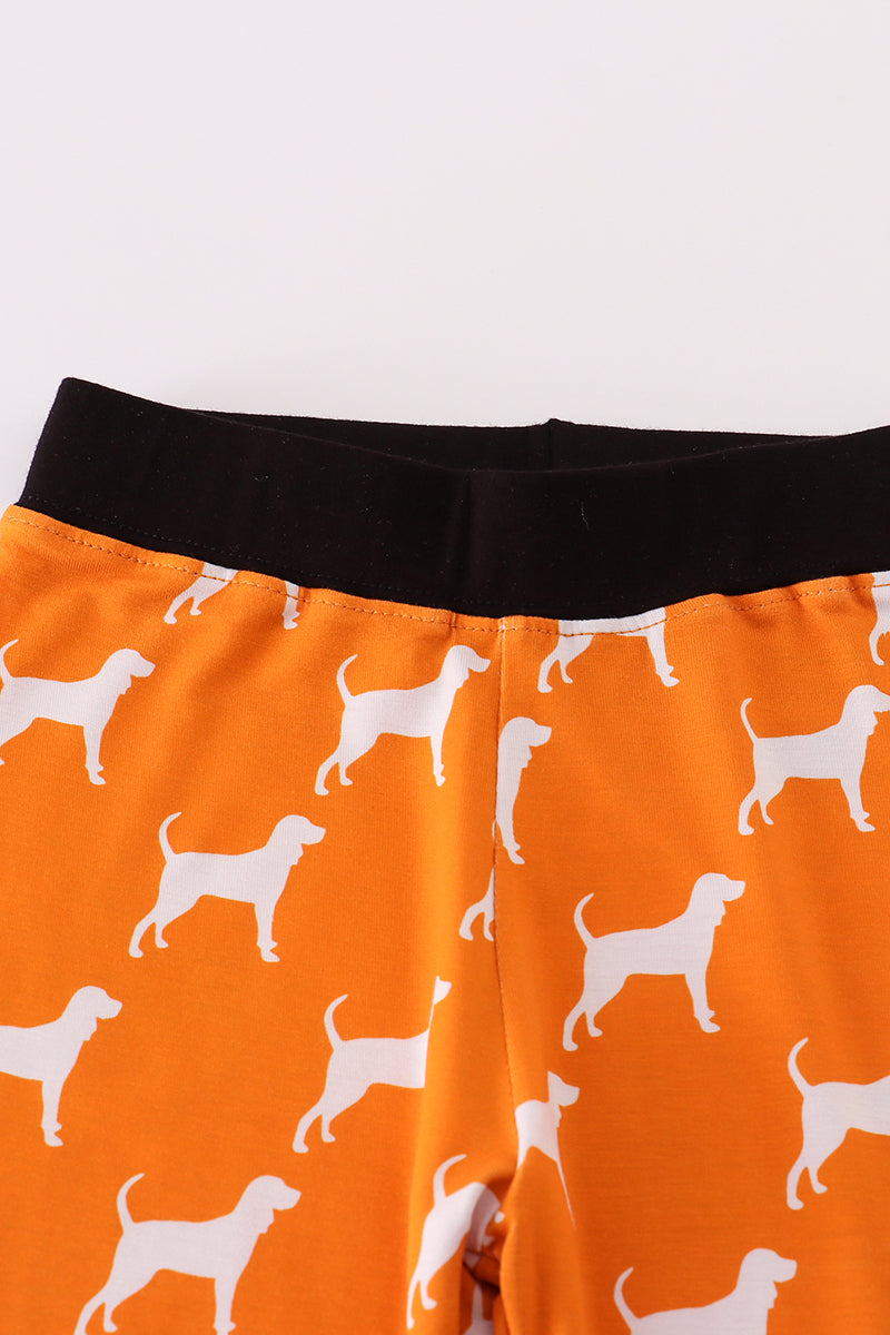 Orange Tennessee bamboo pajamas set