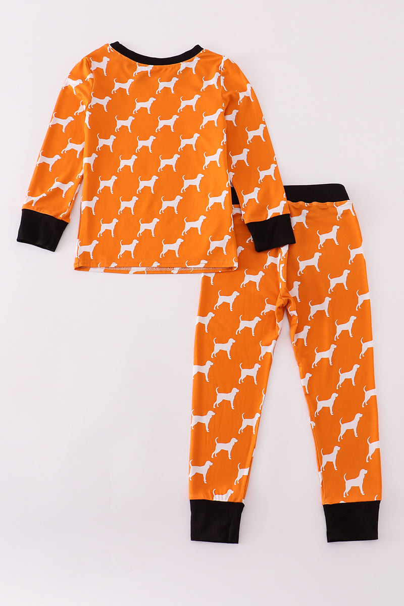 Orange Tennessee bamboo pajamas set