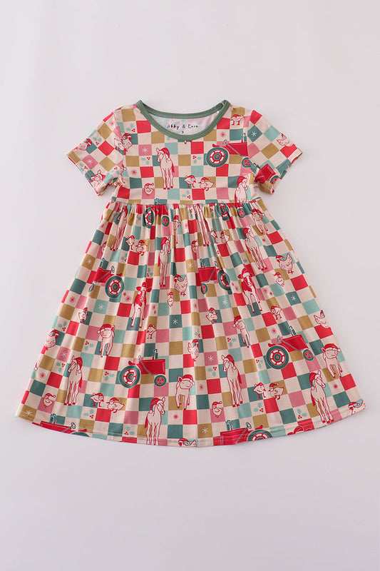 Checkered bamboo dress