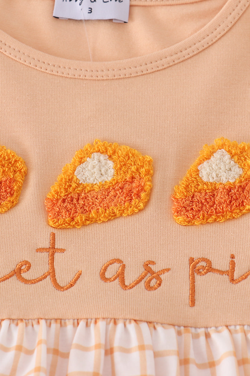 Cream sweet as pie french knot ruffle pants set