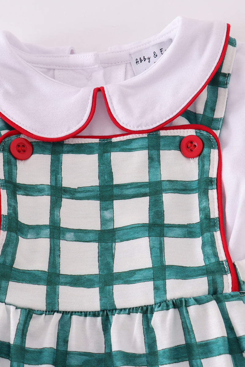 Green plaid bubble set