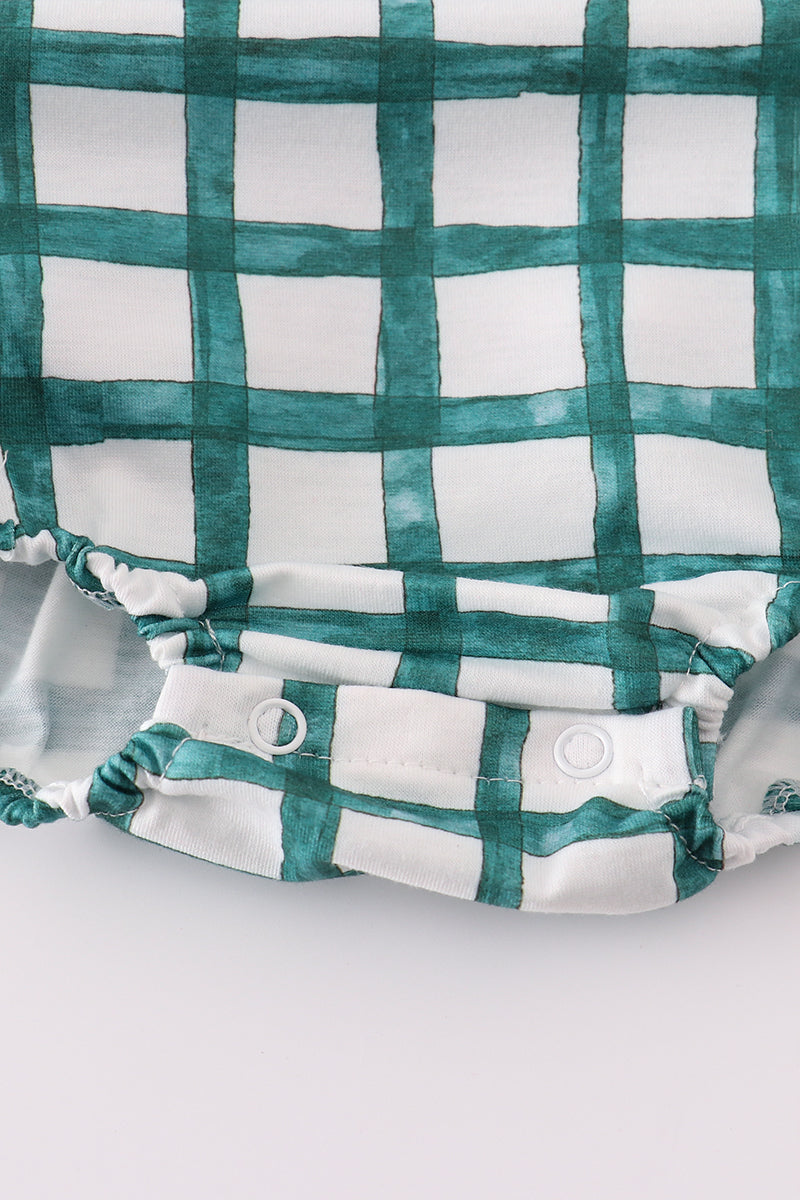 Green plaid bubble set