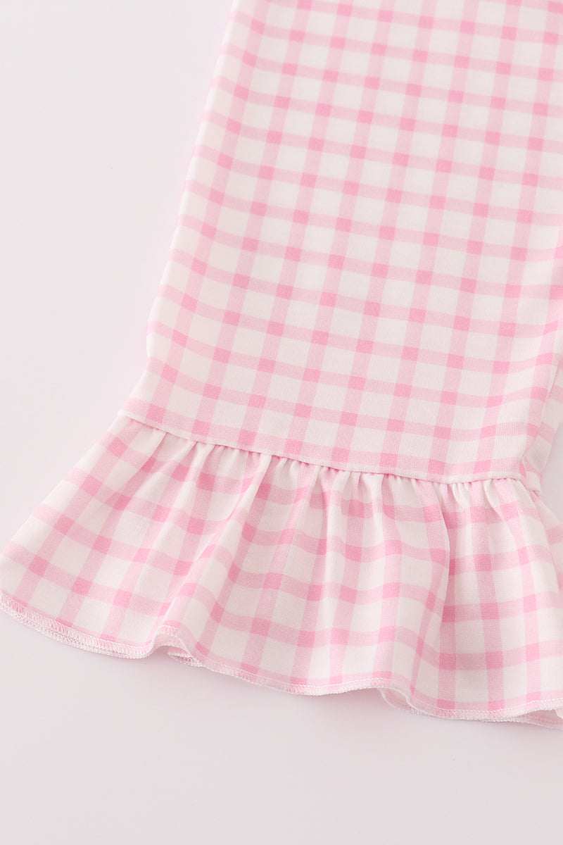 Blue Noah's Ark applique ruffle pants set