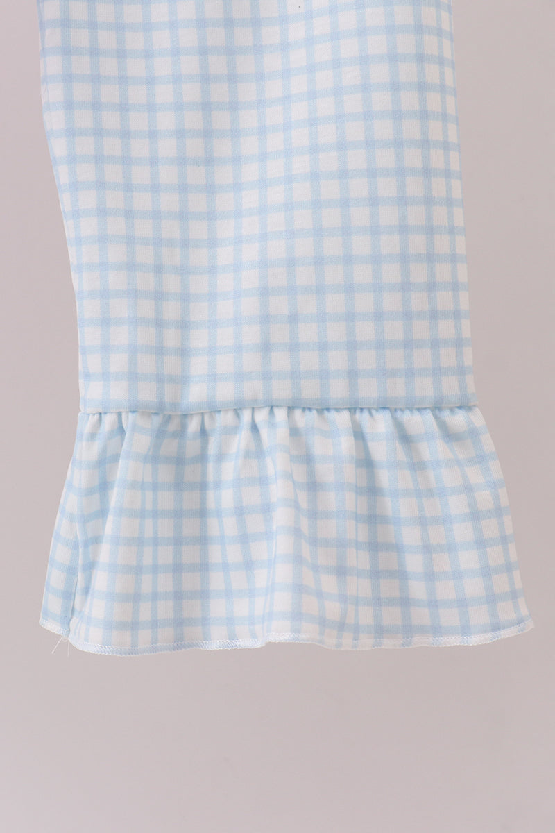 Pink animal smocked ruffle pants set