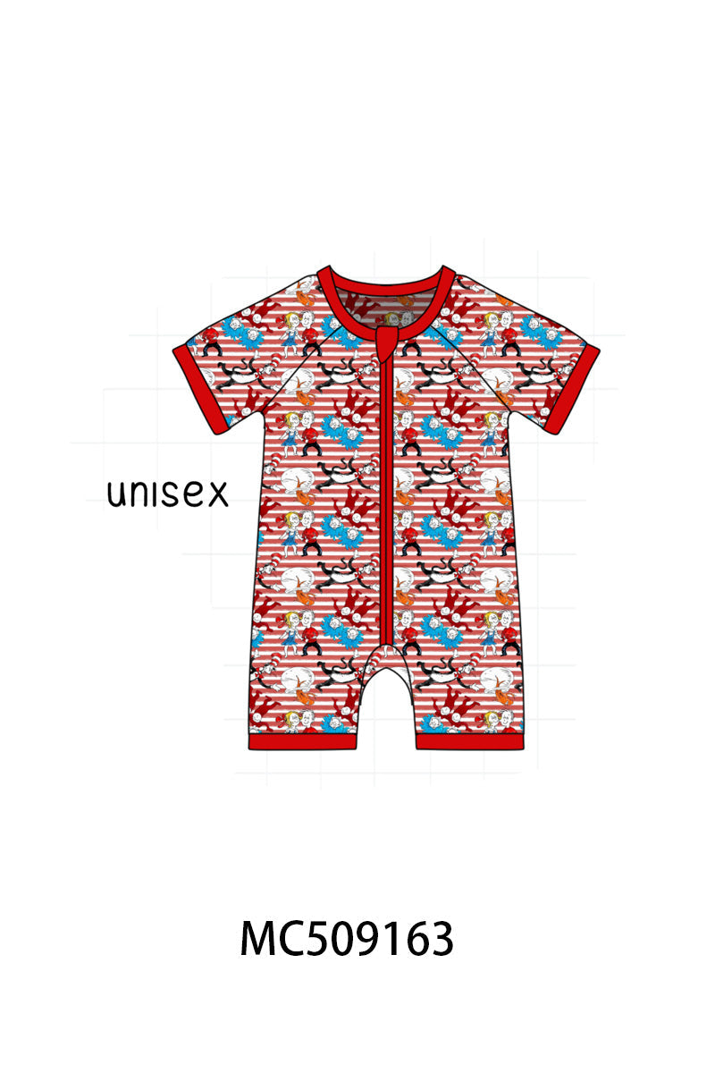 PO65 Red stripe Dr. Seuss bamboo collection