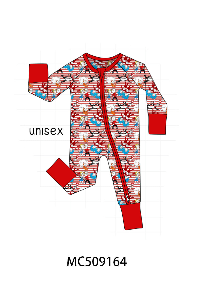 PO65 Red stripe Dr. Seuss bamboo collection