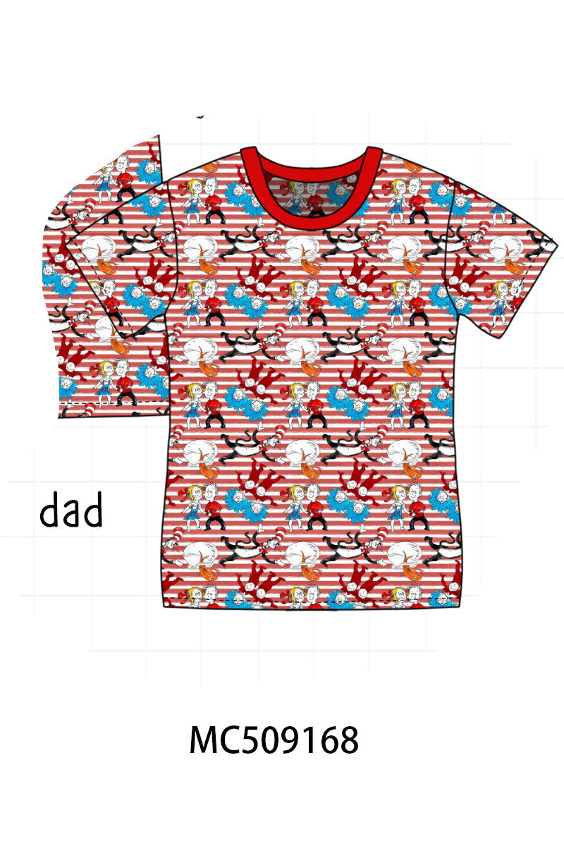 PO65 Red stripe Dr. Seuss bamboo collection