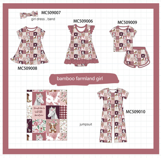 PO65 Maroon checkered farmland bamboo collection