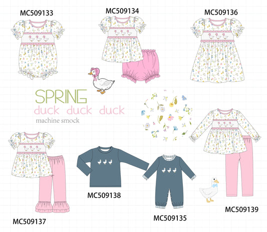 PO65 Pink duck smocked collection