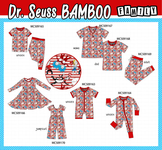 PO65 Red stripe Dr. Seuss bamboo collection